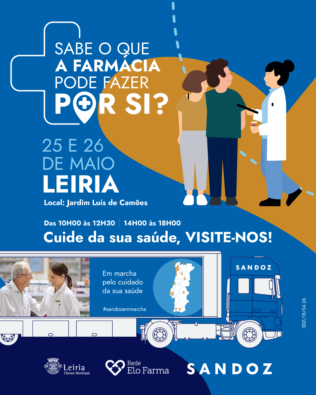 Notícia Rastreios de Saúde Gratuitos em Leiria | 25 e 26 de maio | Jardim Luís de Camões